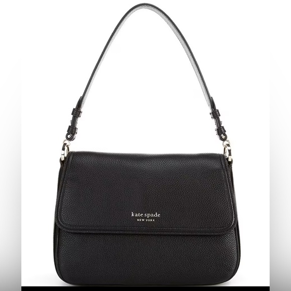 KATE SPADE Hudson Pebbled Leather Medium Flap Shoulder Bag *NEW WITH TAGS* - Picture 12 of 14